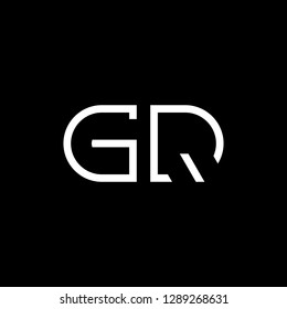 G Q initial letter, modern logo design template vector