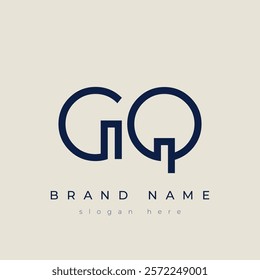 G and Q logo design. GQ abstract Letters Logo Monogram. This logo design is the process of creating a visual symbol that represents a brand, company, or individual.