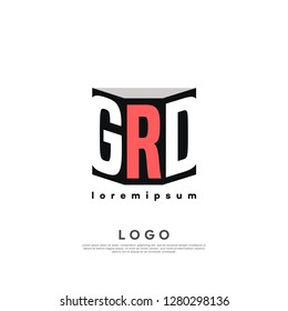 G R D logo design template. creative sign. Universal vector icon. - Vector