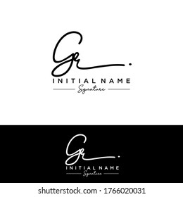 G R GR Initial letter handwriting and signature logo.