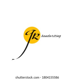 g R g gR inicial plantilla de escritura manual del logotipo vector