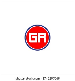 G R letter logo concept design