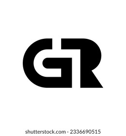 g and r letter logo design for industrial business and company