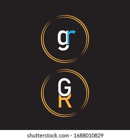 G R letter logo vector design