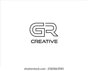 G R letter mark logo, graphic design inspirational designs