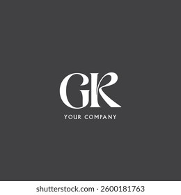 G R letters Joint logo icon vector template.