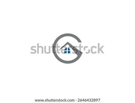 G real estate logo design with vector icon template