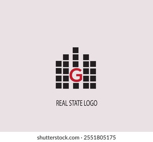 G logotipo de estado real e design vetorial