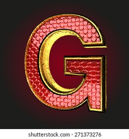 g red letter with gold