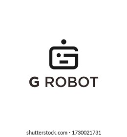 G Robot Logo. Robot Vector