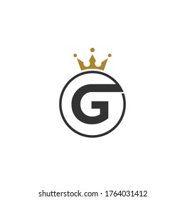 Letter G Gold Crown Vector Logo Stock Vector (Royalty Free) 1851703063