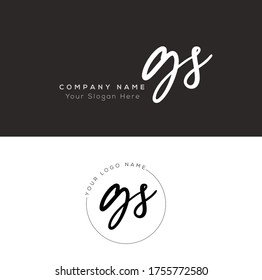  G S GS Initial letter handwriting and signature logo.	