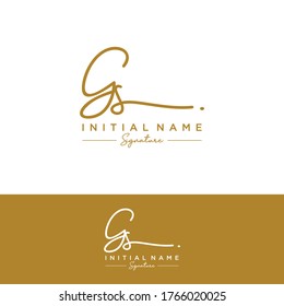 G S GS Initial letter handwriting and signature logo.