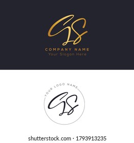  G S GS Initial letter handwriting and signature logo. Beauty vector initial logo .Fashion, boutique, floral and botanical