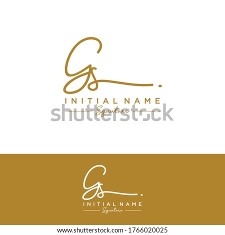 G S GS Initial letter handwriting and signature logo.