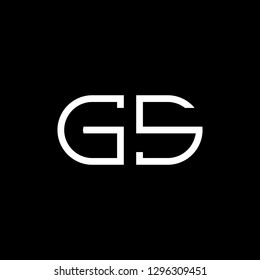 G S initial letter, modern logo design template vector