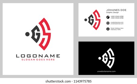 G S initial logo template vector