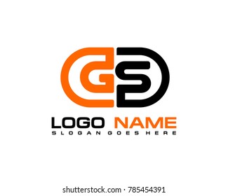 G S Initial Logo Template Vexctor