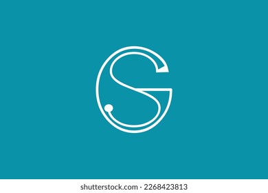 logotipo de g s, última marca, logotipo mínimo, logotipo artístico