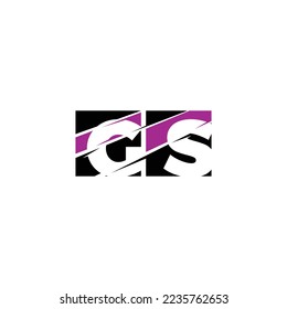 G and S letter vector symbol design.