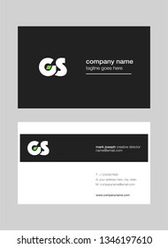 G S letters Joint logo icon with business card vector template.