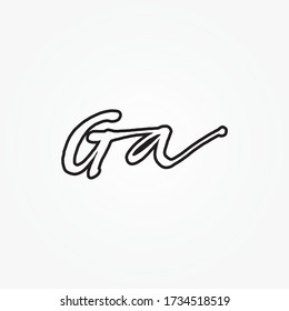 G Un vector de diseño de logotipo de letra de script