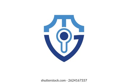 G-Sicherheits-Logo - Modernes Schild- und Schlosssymbol-Design für Sicherheit und Schutz