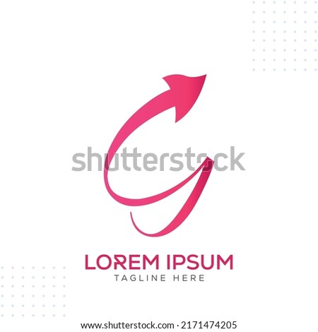 G sexy Devil tail letter erotic Logo Design Vector Template In Modern Creative Minimal Style