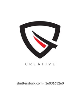 G SHIELD logo design.vector initial symbol