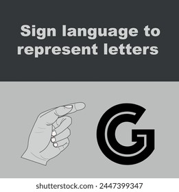 G Sign Language Alphabet ASL representing letters of the English alphabet
