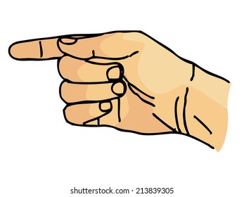 Human Hand Pinch Gesture Cartoon Style Stock Vector (Royalty Free ...