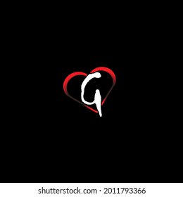 G single letter logo design.g initial logo design vector . Heart shape with  g letter logo. g creative logo design letter.