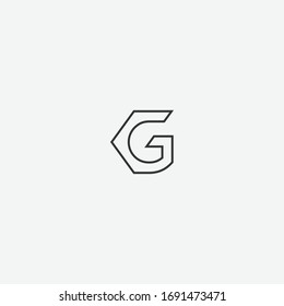 G logotipo de letra única y diseño de iconos