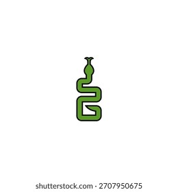 Projeto de logotipo de letra de cobra G.