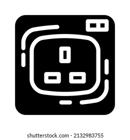 g socket glyph icon vector. g socket sign. isolated contour symbol black illustration