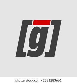 Monograma de marca cuadrada G
