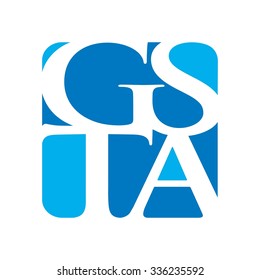 g, t, a, and s logo vector.