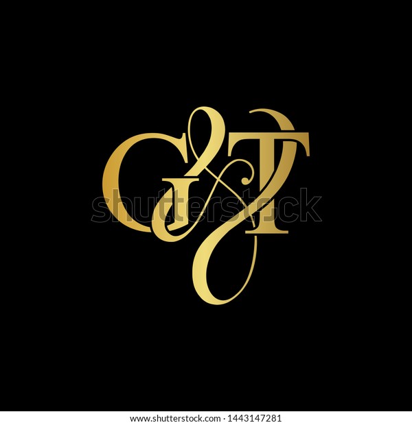 G T Gt Logo Initial Vector Stock Vector Royalty Free