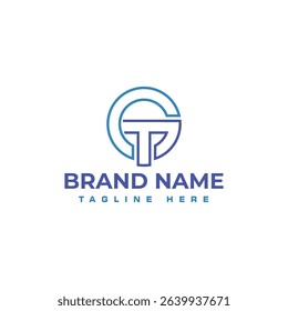 G T  Letter Logo For Business And Company Identity