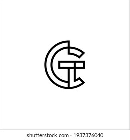 G T logo design vector sign 
