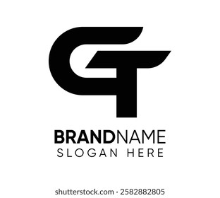 G T logo design vector template
