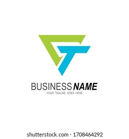 G- und T-Logo mit Schilddesign-Symbolen, G-Logo-Vorlage
