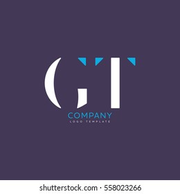 G T logo, vector template