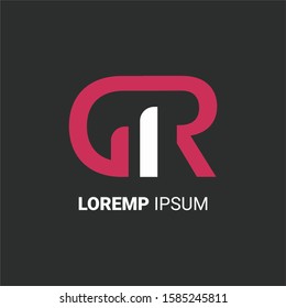 G T R. Luxury logo, anagram, alphabet, uppercase letters, typography, line. Vector illustration. Good for company, organisation, community, brand, product, website, social media and more.
