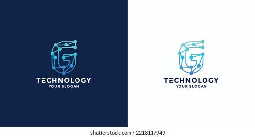 G tech initials logo design inspiration