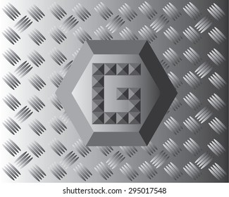 G Text Aluminium Wallpaper