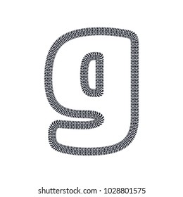 G Tire Print Track Letter Logo Icon Design