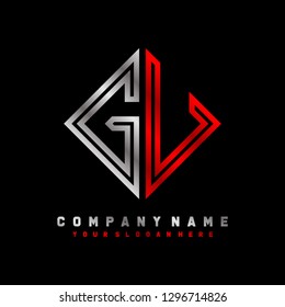 G U initial letter, modern logo design template vector