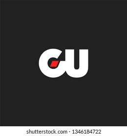 G & U letters Joint logo icon vector template for corporate logo and business card.