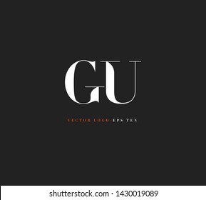 G U letters Joint logo icon vector for business card and corporate identity.